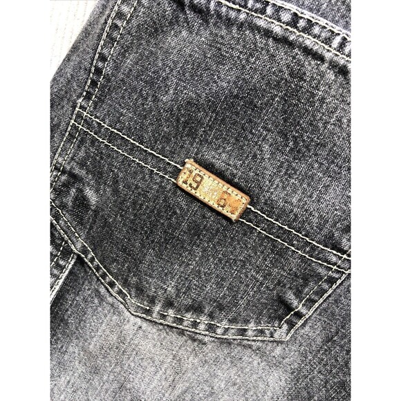 Mecca Boys Denim Bermuda Jean Shorts Size 10 Black Gray Distress - Picture 13 of 15